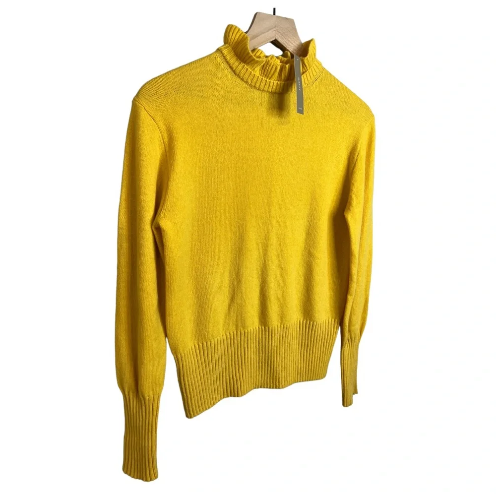 J. Crew Wool-Blend Ruffle-Neck Sweater